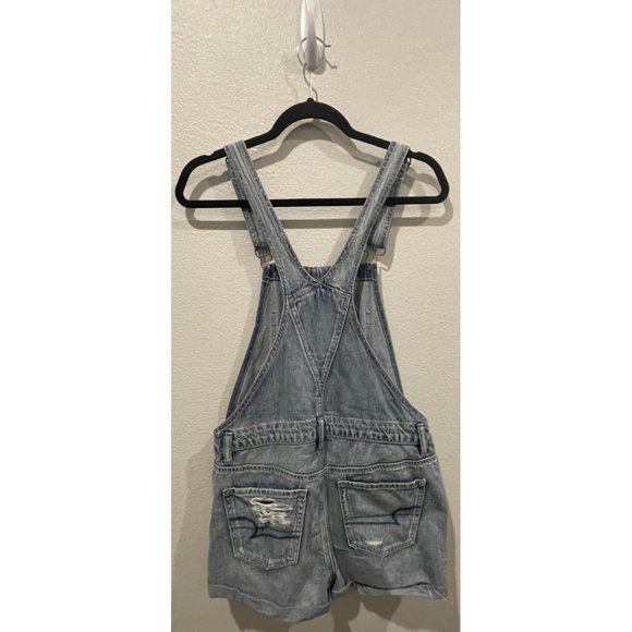 AMERICAN EAGLE Distressed Shortalls Overalls - Picture 6 of 6